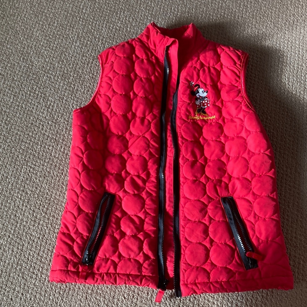 Red‎ Minnie Mouse Walt Disney works vest size small